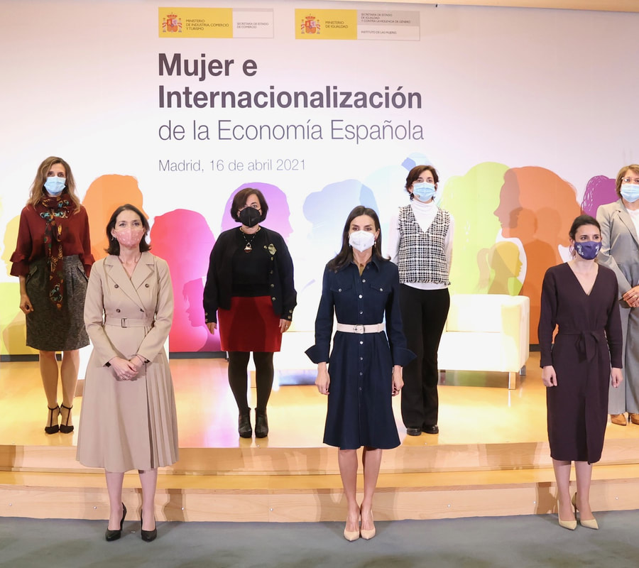 Queen Letizia of Spain was at the headquarters of The Ministry of Industry, Trade and Tourism on 16 April 2021 to attend a presentation of the report conducted by the 'Working Group' on 