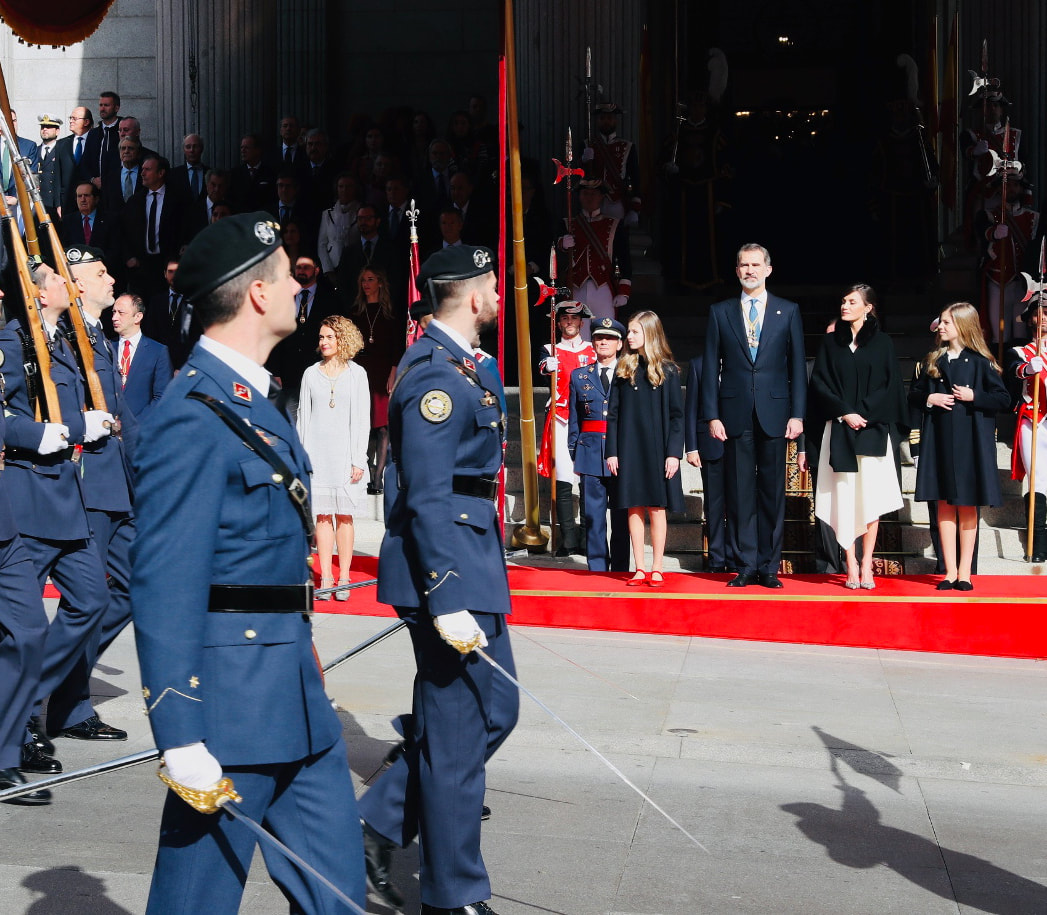 Spanish Royals attend miliatary parade for Solemn Opening Ceremony of the XIV Legislature 2020