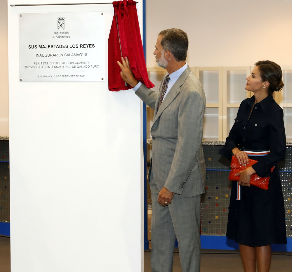 King Felipe and Queen Letizia inaugurate 'Salamaq'18' in Salamanca, Spain