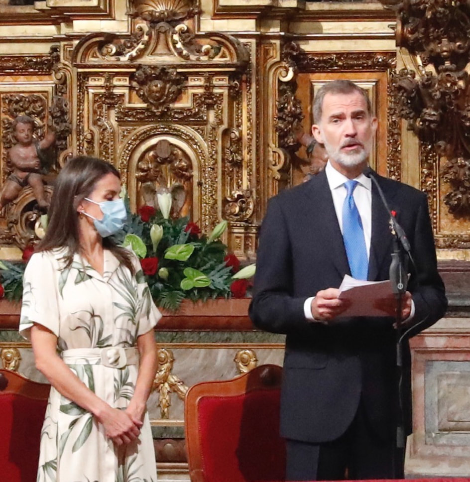 King Felipe VI and Queen Letizia presided over the National Offering to the Apostle Santiago (Saint James the Great) at the monastery of San Martiño Pinario.