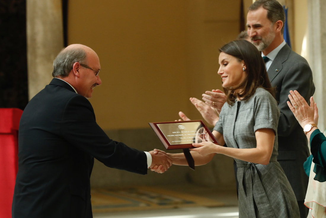 The King and Queen of Spain deliver National Research Awards 2018 at the Royal Palace of El Pardo 21 February 2019
