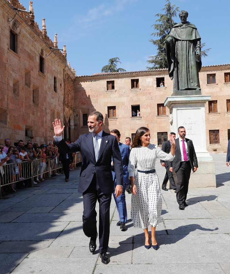 King Felipe and Queen Letizia of Spain visit the University of Salamanca today to mark the 30th anniversary of the Magna Charta Universitatum