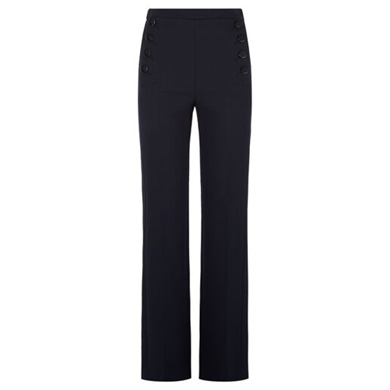Sandro Pootsie Flared Trousers in Navy