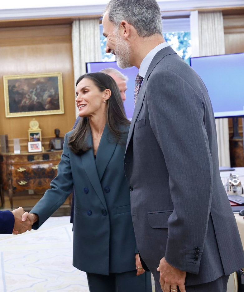 King Felipe VI and Queen Letizia presided over the meeting of the Delegate Commission of the Princess of Girona Foundation at the Palace of La Zarzuela on 8th June 2023