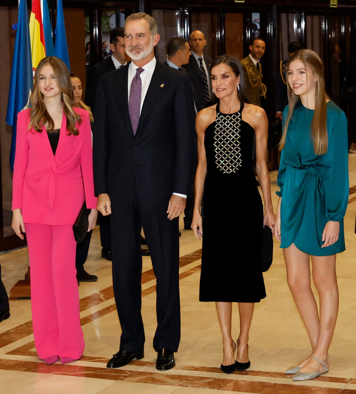 King Felipe VI, Queen Letizia, Princess Leonor and Infanta Sofía attend the XXX Princess of Asturias Award Concert on 27 October 2022