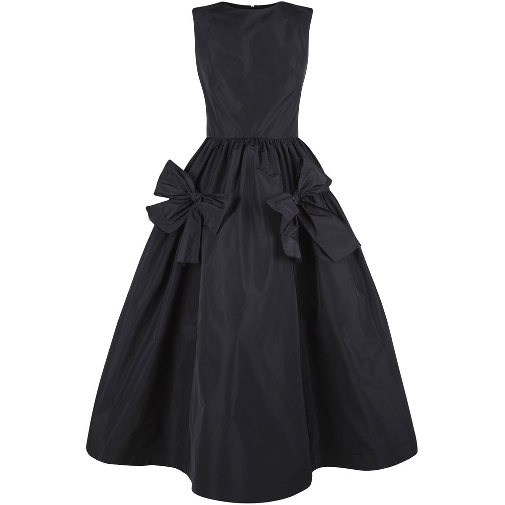 The 2nd Skin Co Black Taffeta Midi Dress