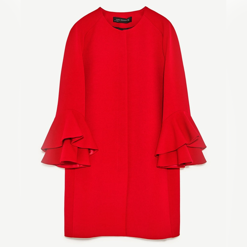 Zara Frilled Sleeve Coat