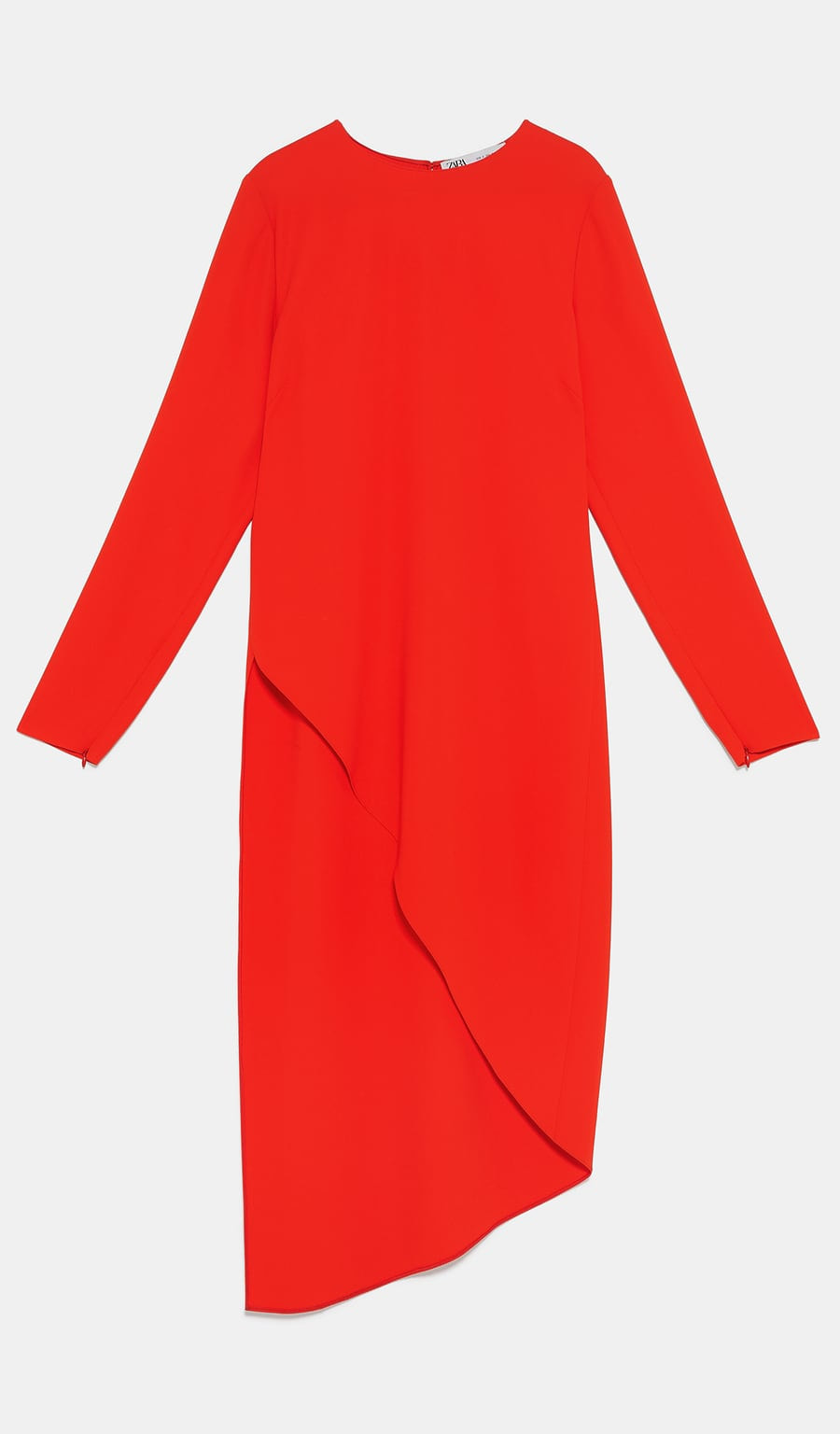 Zara orange long asymmetric top
